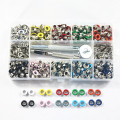 400pcs Hole 5MM Colorful Metal Eyelets Buckles Grommet for Leather Craft DIY Shoes Belt with Punching Installation Tools