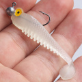 POETRYYI 1pcs 55mm 1.5g Lifelike Fish T Tail Artificial Silicon Soft Fishing Lure Worm Bait Plastic Swimbait Tackle