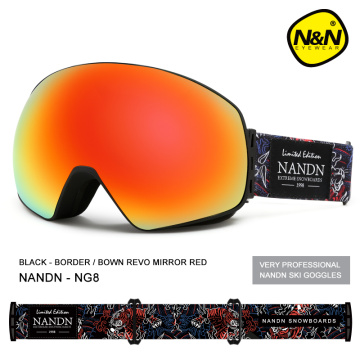 NANDN New ski goggles double layers UV400 anti-fog big ski mask glasses skiing men women snow snowboard goggles