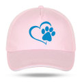 New Men Women Fashion Cute Dog Paw with Peach Heart Baseball Caps for Hip Hop Cotton Velcro Trucker Cap Bone Dad Hats