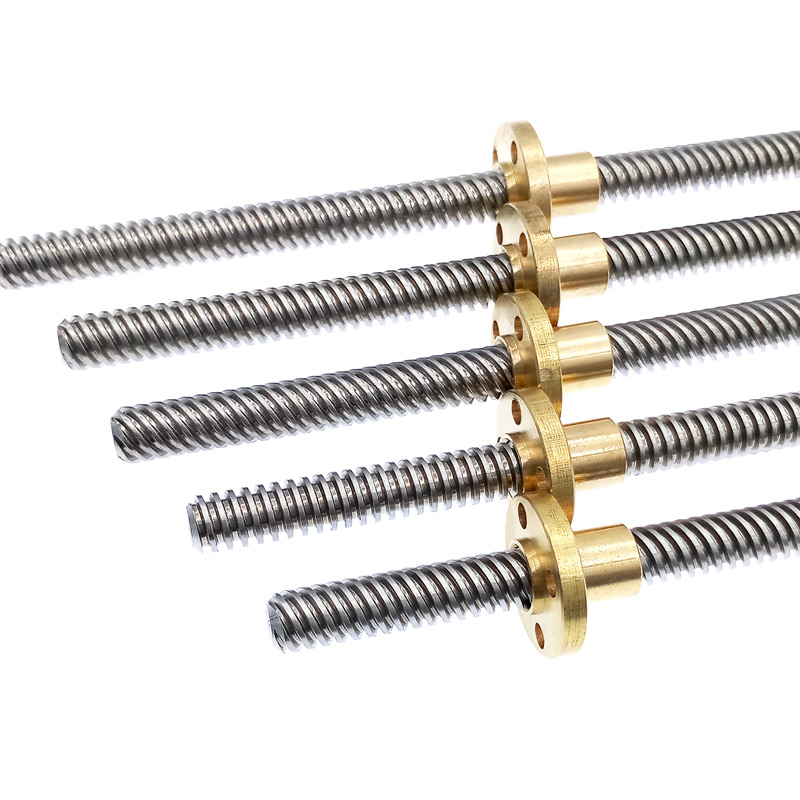 Lead Screw T8 500mm Linear Guide 3D Printers Parts helical pitch 2mm 4mm 8mm 10mm 12mm Trapezoidal Screws with nut