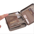 Vintage Metal Brass Cigarette Case with Gift Box Container 20 Pcs Regular Size Cigarettes Tobacco Holder Pocket Box Storage