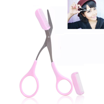 YOKPN 1 Pcs Eyebrow Trimmer Scissors With Comb Hair Removal Makeup Tools Eye Brow Grooming Shaping Trimmers Eyelash Hair Clips