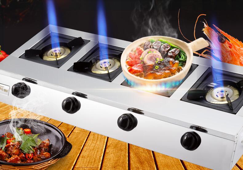 4 gas burners gas cooktops Home Built-in Freestanding Dual Use Gas Stove Rental Integrated Cooktop