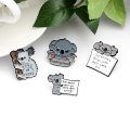 Save my home Enamel Pin Custom Cartoon Koala Bear Tips Brooches Badge for Bag Lapel Pin Buckle Animal Jewelry Gift for Friend
