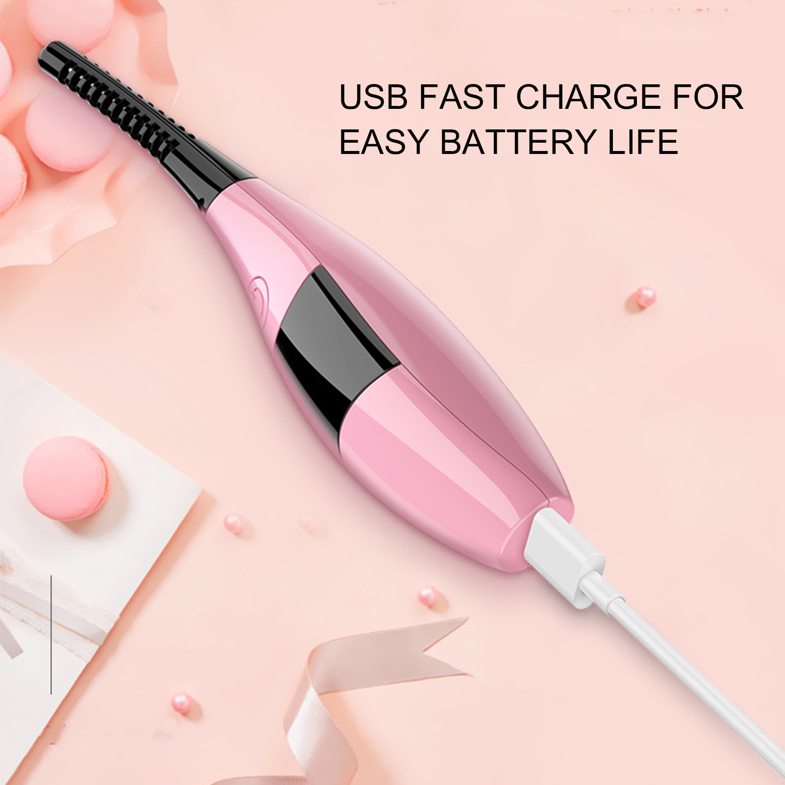 Women Portable Pen Style Electric Eyelash Curler Long Lasting Lash Curling Tool