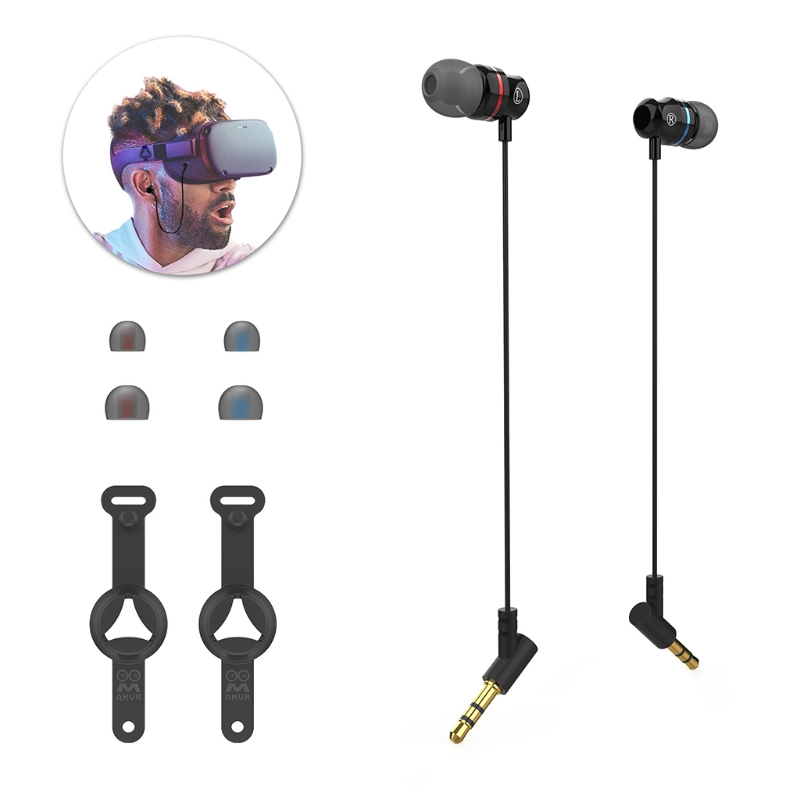 Noise Reduction VR Game In-ear Earbuds Wired Earphones Left Right Separation for Oculus-Quest VR Headset Accessories