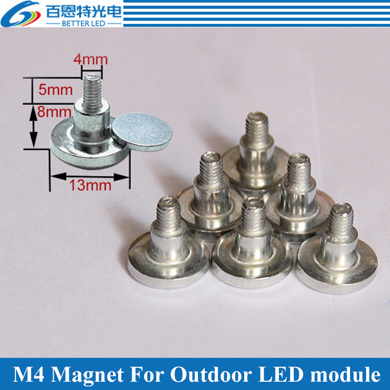 50pcs/lot M4 Cylinder magnet for Outdoor LED display module