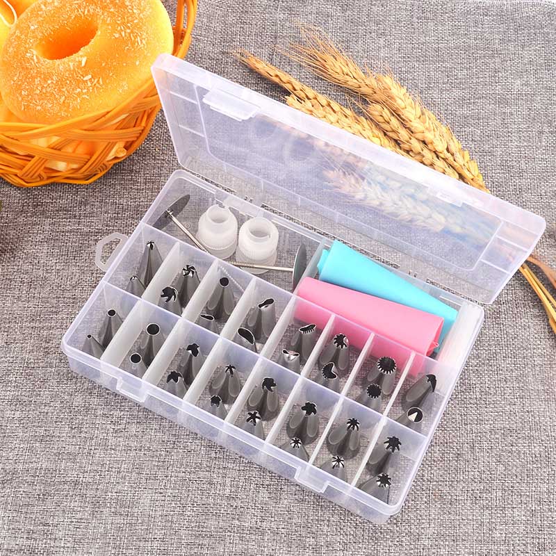 38Pcs Icing Cream Baking Pastry Tool Reusable Bakeware Confectionery Pastry Bags Nozzles Confectionery Cake DIY Decorating Tools