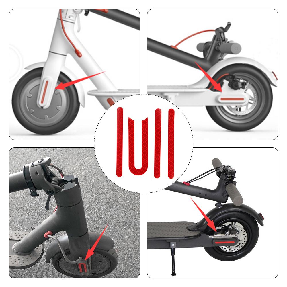 Red Front Rear Wheel Tyre Cover Protective Shell Reflective Sticker For Xiaomi M365 Electric Scooter Accessories
