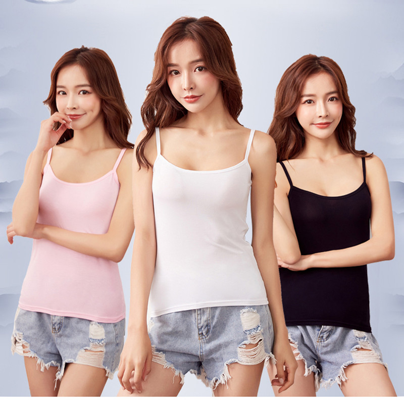 Summer Tops Sof Modal Women Sexy Camis Tanks Fitted Elegant Lady Bustier top Casual Basic Shirt Backless Tees 3XL White Black