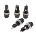 Plastic and Metal AC 15A 125V 10A 250V Screw Cap Panel Mounted Fuse Holder 5x20mm Fuse Holders