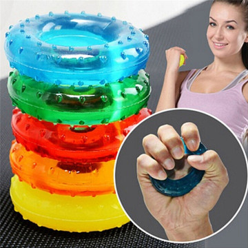 Gmarty 50Kg Fitness Hand Gripper Silicone Resistance Strength Trainer Exerciser Hand Grip Ring Power Training Gym Equipment