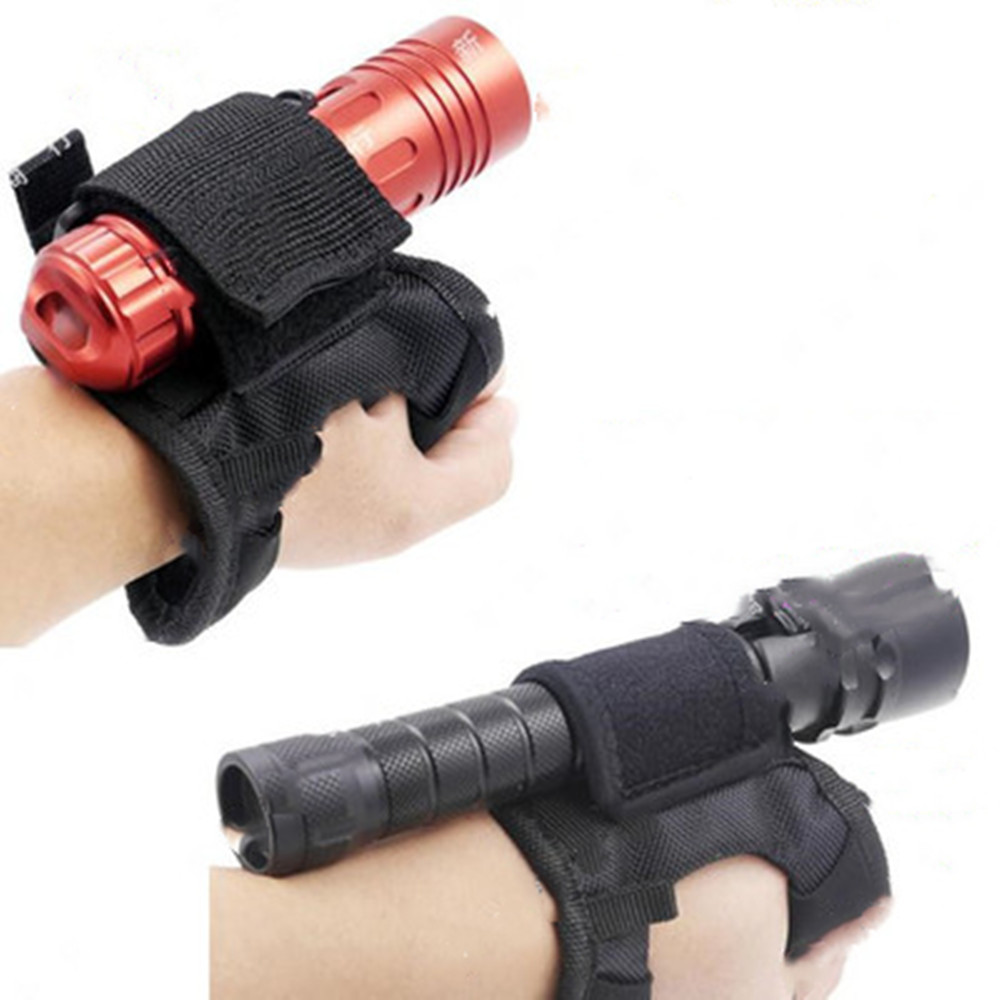 Swimming Diving Gloves Flashlight Wrist Gloves Portable Hand Diving Torch Protection Cloth Outdoor Flashlight Fixing Accessories