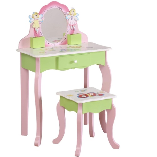 Supply Kids Vanity Table Set With Makeup Mirror with High Quality