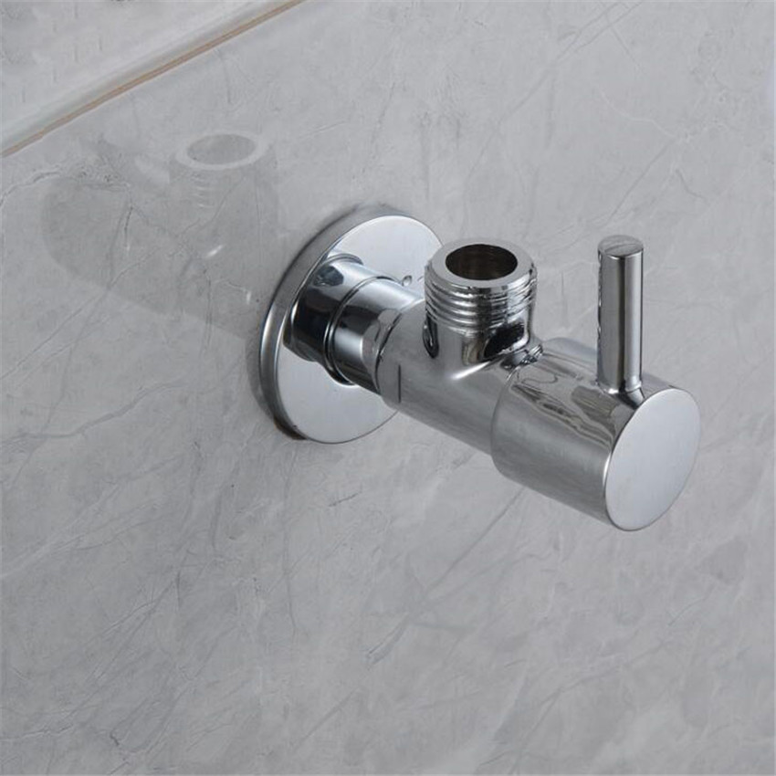 1/2 Inch Angle Valve Faucet Brass Water Heater Angle Filling Valves Hot/Cold Valve Water Faucets Bathroom Kitchen Accessories