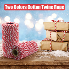 100 Meters/roll 2mm Cotton Baker Twine Rope Cord Christmas Wedding Decoration Gift Packaging Macrame Twisted Rope