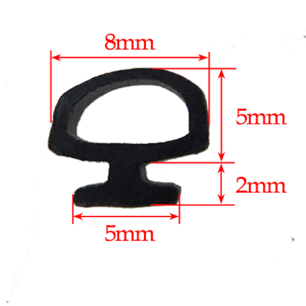 Aluminium Door Window EPDM Rubber Sealing Strip Sliding Screen Sash Seals Gasket Draft Stopper 5x7mm 6x8mm 7x9.5mm 10m Black