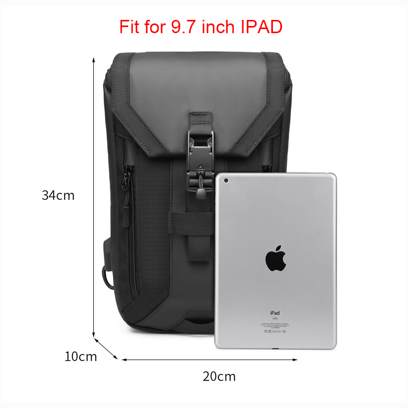 OZUKO Brand 2020 New Men Anti-theft Crossbody Bag 9.7 inch IPAD High Quality Waterproof Male Sling Shoulder Messenger Bag Chest