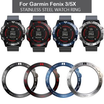 Styling Ring For Garmin Fenix 3 /Fenix 5X Sapphire Anti-scratch Protection Ring smart watch Ring Styling Case metal Cover