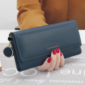 New Fashion Women Wallets Brand Letter Long Tri-fold Wallet Purse Fresh Leather Female Clutch Card Holder Cartera Mujer