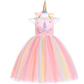 Girls Unicorn Dress Kids Halloween Christmas Gown Cosplay Clothing Children Birthday Party Fantasy Princess Dresses For Girl