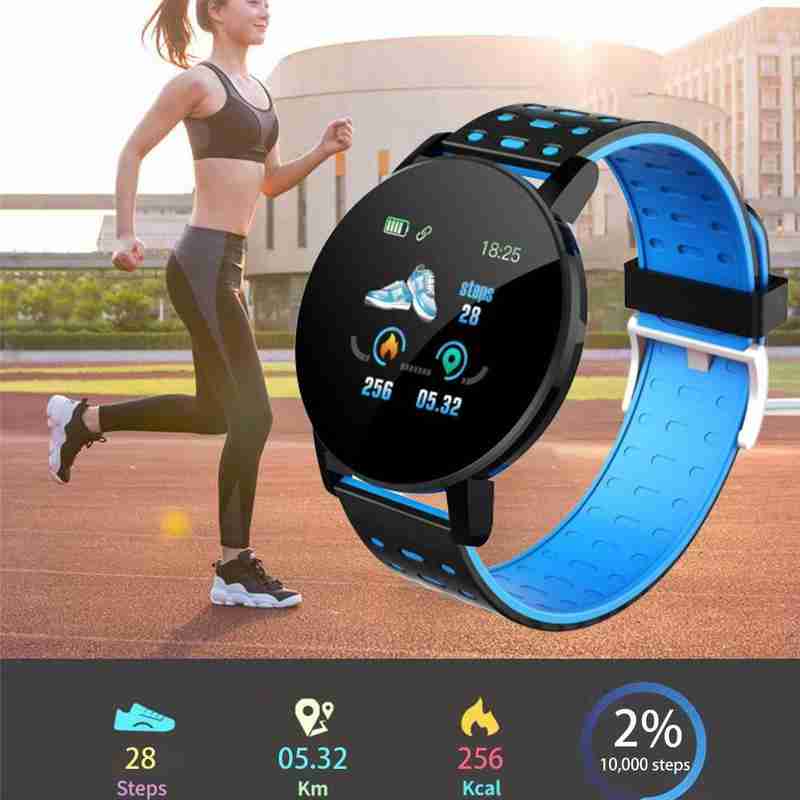 119Plus Smart Watch Waterproof Fitness Tracker Heart Rate monitor Smart Bracelet Wristband Sports Smartwatch For Android IOS