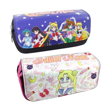 Anime Sailor Moon Pencil Case Canvas Zip High Capacity Pen Bag Makeup Stationery Pouch Office School Supplies