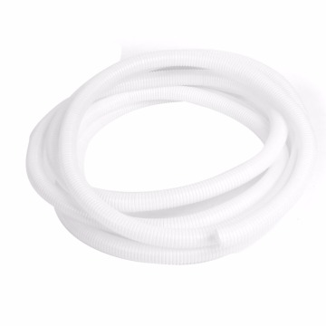 UXCELL High Quantity Flame Retardant Corrugated Hose Pipe Tubing Gas Conduit Tube Hose5.5M Length 20mm Dia White Plastic