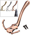 High Quality Zinc Alloy Wall Mounted Dual Prong Hook Clothes Keys Hat Towel Robe Bathroom Hanger Hooks for Wall Window Bathroom