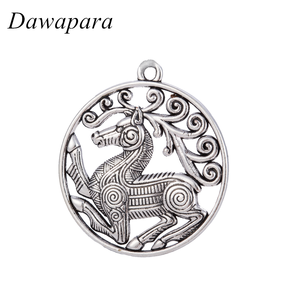 Dawapara Odin's Steed Viking Pendants Scandinavian Norse Horse Animal Charms for Jewelry Making Men & Women DIY Products