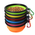 Outdoor Travel Portable Puppy Doogie Food Container Feeder Dish New Collapsible Foldable Silicone Dog Bowl Candy Color on Sale