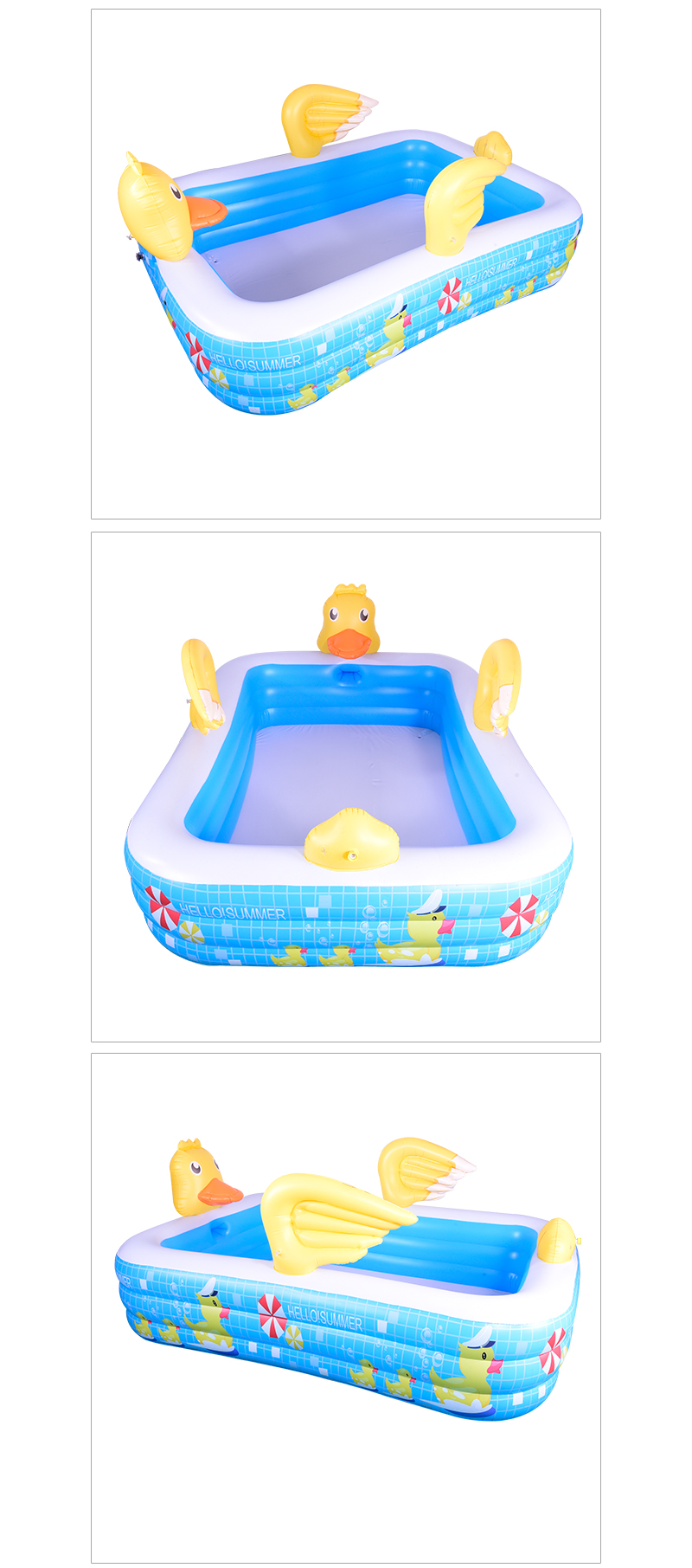 2022 New Yellow Duck splash Inflatable Swimming Pool_2