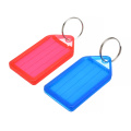 60pcs Plastic Multicolor Key Chains Key Assorted Label Luggage ID Tags with Slidable Protective Cover+Split Ring Paper Card