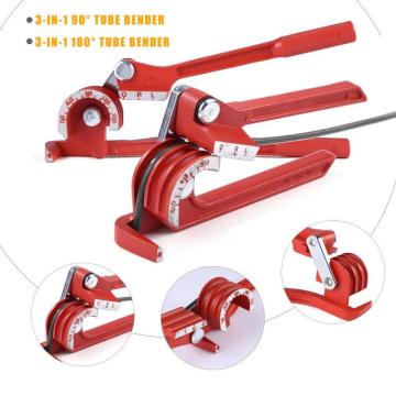 6mm/8mm/10mm Pipe Tube Bender Bending Tool Heavy Duty Tube Bender Tubing Bender Pliers Tube Manual Elbow Tool 90/180 Degre