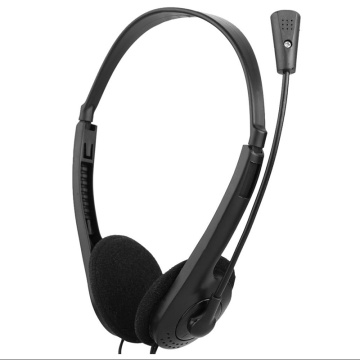 InStock Wired Call Center Headset with Microphone Telephone Operator Headset Adjustable Service Earphone Communication Headphone