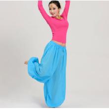 India Traditional Woman Cotton Pants Ethnic Style Performance Bottoms Dance Loose Pants