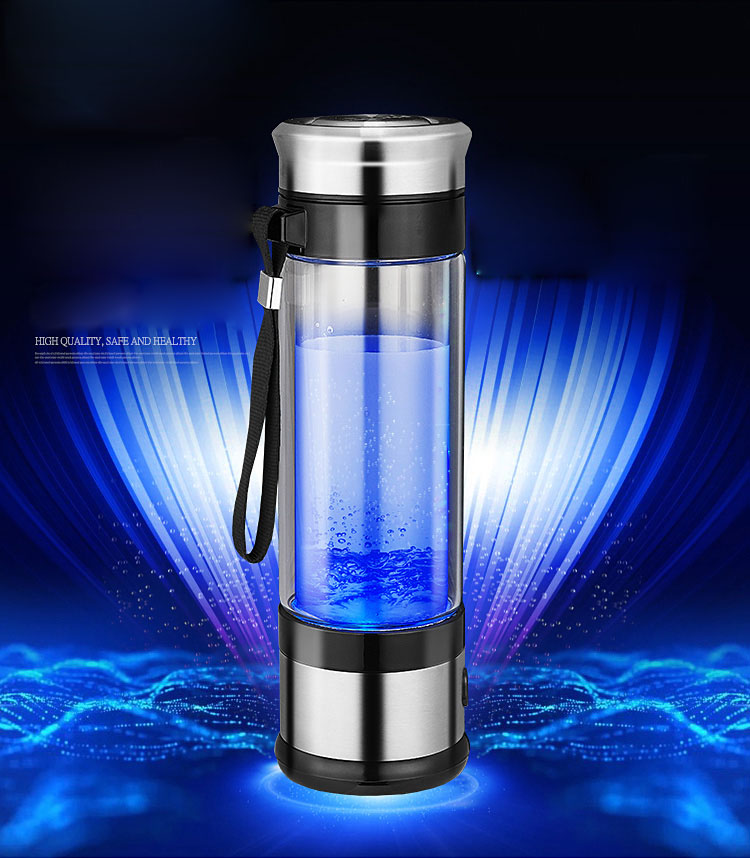 Portable Hydrogen Water Bottle Water Ionizer Generator Maker Energy Cup Healthy Anti-Aging Rechargeable Hydrogen Bottle 350ml