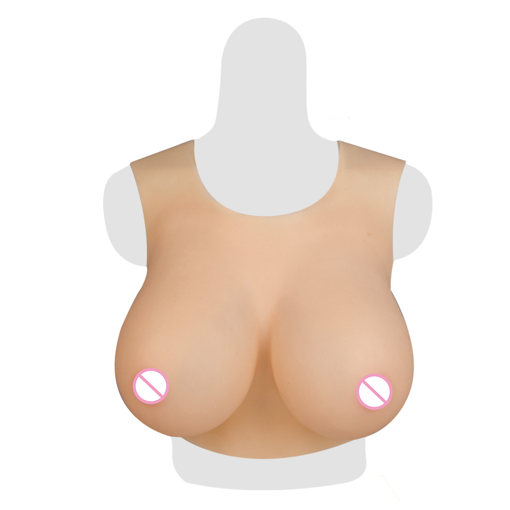 Crossdresser Silicone Breast Forms Fake Boobs Enhancer Round Collar Tits For Mastectomy Shemale Drag Queen Cosplay Transgender