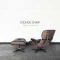 Furgle Genuine Leather Classic Lounge Chair with Ottoman Brown Ash Wood Replica Style Lounge Chair for Bedroom Living Room