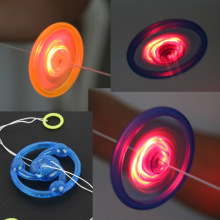 5pcs New Hand Pull Luminous Flashing Rope Flywheel Toy Led Light Up Toys Novelty Flash Gyro For Children's Birthday Funny Gift