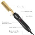 Leeons Hot Comb Electric Hot Comb Wet And Dry Hair Curler Comb Hot Straightening Heating Comb Iron Environmentally Gold Comb