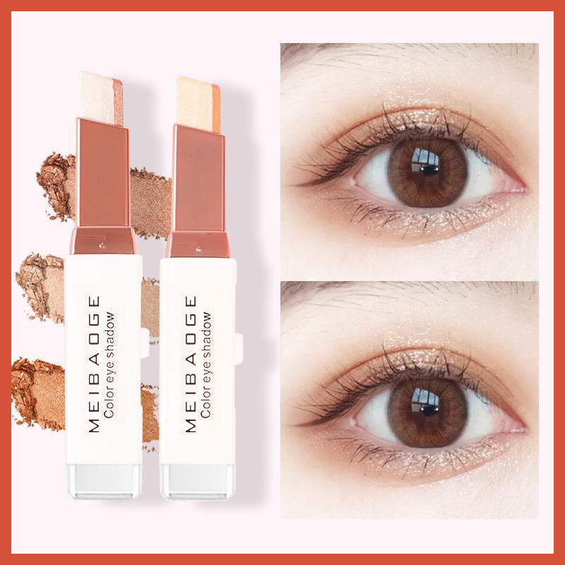 Two-tone Double Head Eyeshadow Stick Eye Makeup Matte Pearlescent Waterproof Lasting Gradient Eyeshadow Daily Cosmetic TSLM2