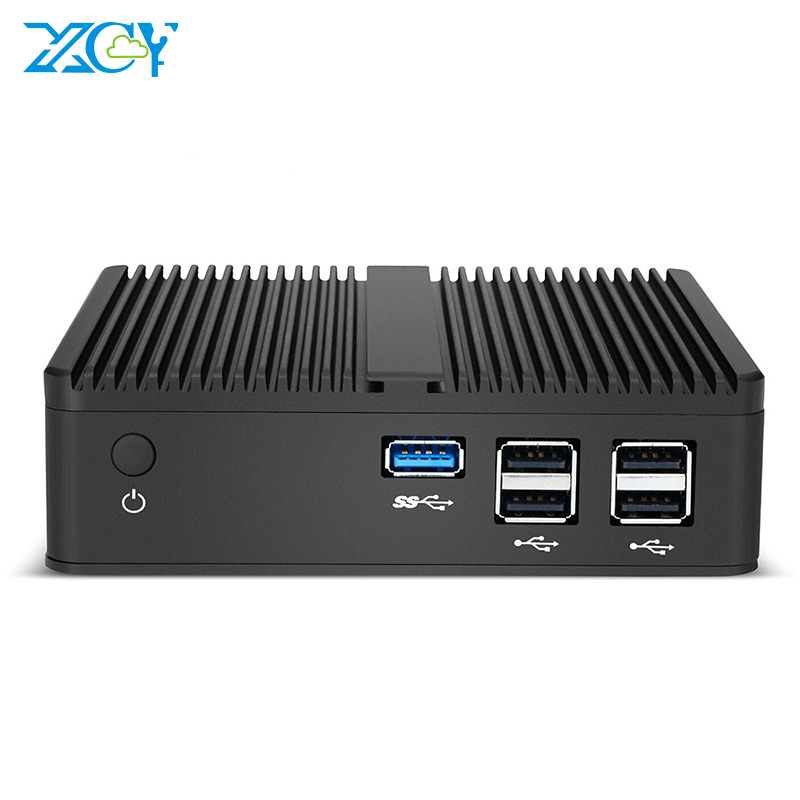 Mini Desktop PC Intel Celeron J1900 Quad-Cores Windows 10 Linux DDR3L mSATA SSD HDMI VGA 5*USB WiFi Gigabit LAN HTPC Fanless