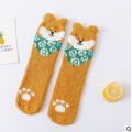 New Girl Boy Christmas Crew Socks 2021 Fashion Autumn Winter Adults Cartoon Dog Warm Comfortable Fluffy Hosiery