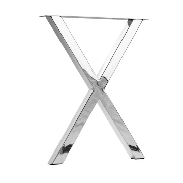 Hot Same Polished Chrome Table Legs X Shapes China Manufacturer