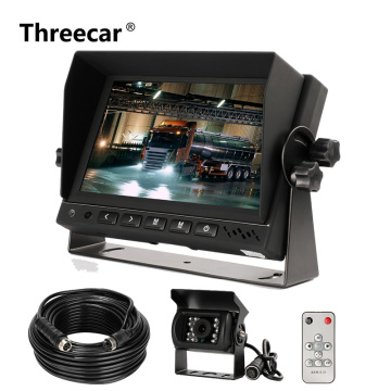 Car Parking System Rear View Camera Aviation head Video Cable with HD 7'' Truck Bus Parking Camera Monitor System, DC12V~36V