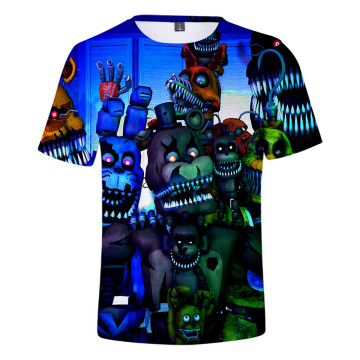 2020 New Summer 3D print Five Nights at Freddys t shirt For Boys School t-shirt For Boys FNAF tshirt For Teen t shirts Clothes