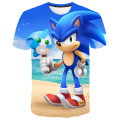 Summer Kids Clothes Short Sleeve 3D Cartoon Printed Sonic the Hedgehog T Shirt for Boys Streetwear Teenager Boys Children Tops