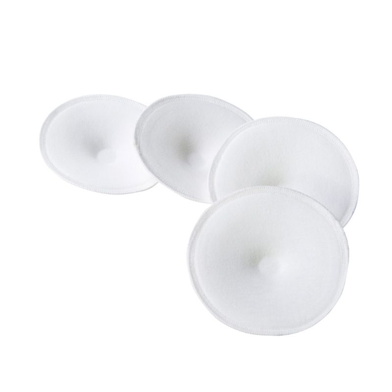 4pcs Feeding Washable Reusable Breast Nursing Pads Cotton Soft Comfortable Absorbent Baby Breastfeeding Breast Pads